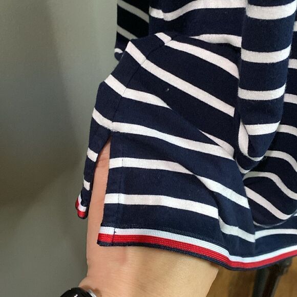 Tommy Hilfiger Striped Boatneck rolled sleeve Shirt navy white - Picture 8 of 12